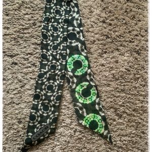 Coach black and sequin scarf